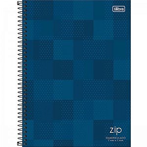 CADERNO QUADRICULADO 7X7 MM ESPIRAL CAPA DURA UNIVERSITÁRIO ZIP 80 FOLHAS