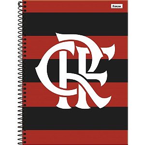 CADERNO ESPIRAL CAPA DURA UNIVERSITÁRIO 12 MATÉRIAS FLAMENGO 192 FOLHAS