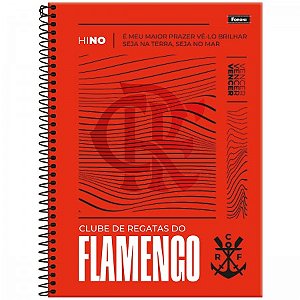 CADERNO ESPIRAL CAPA DURA UNIVERSITÁRIO 12 MATÉRIAS FLAMENGO 192 FOLHAS