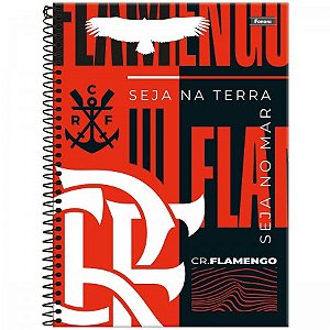 CADERNO ESPIRAL CAPA DURA UNIVERSITÁRIO 1 MATÉRIA FLAMENGO 80 FOLHAS