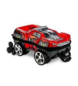 Mala Infantil Hotwheels Dawgzilla Vermelho Maxtoy Diplomata com Rodinha Tripla