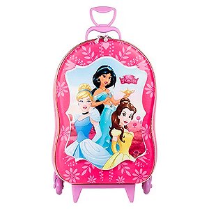 Mala Infantil Disney Princesas Maxtoy Diplomata com Rodinha Tripla