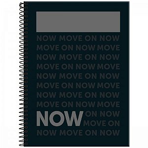CADERNO ESPIRAL CAPA DURA UNIVERSITÁRIO 1 MATÉRIA FLUOR MIX PRETA 80 FOLHAS
