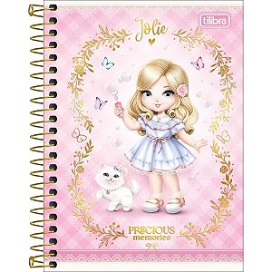 CADERNETA ESPIRAL CAPA DURA 1/8 JOLIE 80 FOLHAS