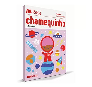Papel A4 Chamequinho Rosa A4 075 g/m² Pacote 100 Folhas