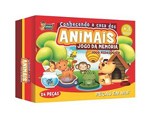 Jogo da Memória A casa dos animais 24 peças - URIARTE