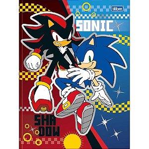 CADERNO BROCHURA GRANDE CAPA DURA SONIC 80 FOLHAS
