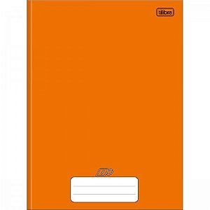 CADERNO BROCHURA GRANDE CAPA DURA D+ LARANJA 96 FOLHAS