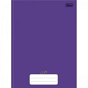 CADERNO BROCHURA GRANDE CAPA DURA D+ ROXO 96 FOLHAS