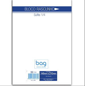 BLOCO RASCUNHO SERRILHADO – 50 FOLHAS -  148mmx210mm