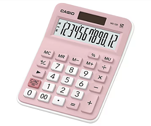 Calculadora de Mesa Casio MX-12B Rosa