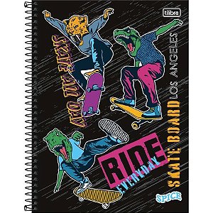 CADERNO ESPIRAL CAPA DURA UNIVERSITÁRIO 10 MATÉRIAS SPICE MASCULINO 160 FOLHAS