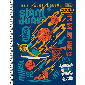 CADERNO ESPIRAL CAPA DURA UNIVERSITÁRIO 16 MATÉRIAS SPICE MASCULINO 256 FOLHAS