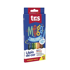 Lápis De Cor Mega Soft Color - 12 Cores - Tris