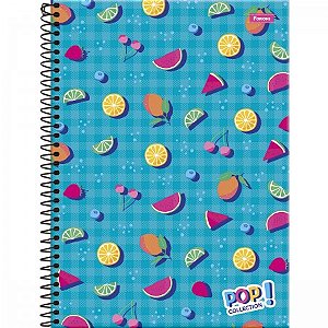 CADERNO ESPIRAL CAPA DURA UNIVERSITÁRIO 1 MATÉRIA POP COLLECTION 96 FOLHAS