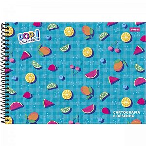 Caderno Cartografia Capa Dura Pop Collection 96 Folhas