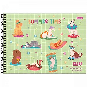Caderno Cartografia Capa Dura Cliff 80 Folhas