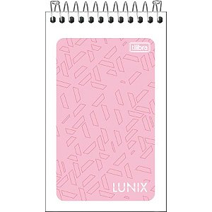 CADERNETA ESPIRAL CAPA FLEXÍVEL LUNIX 60 FOLHAS