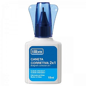 CANETA CORRETIVA DOIS EM UM 18ML TILIBRA