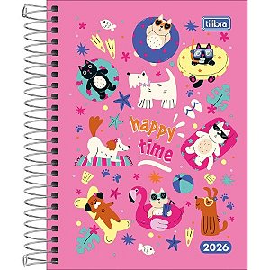 Agenda Espiral Diária 11,7 x 16,4 cm D+ Feminina 2026