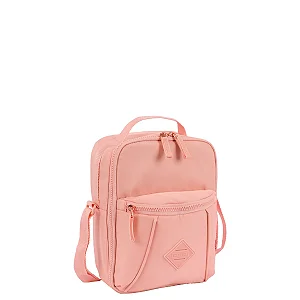 Lancheira Térmica Feminina Sestini Nude Aveludado Crinkle Pocket Lunch  Lateral - Papel Mais Cia