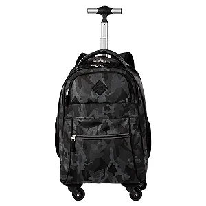 Mochila Carrinho 4 Rodas Sestini Rolling Grande - Camuflado Cinza