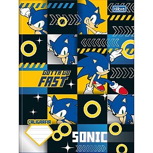CADERNO DE CALIGRAFIA BROCHURA CAPA DURA UNIVERSITÁRIO SONIC 40 FOLHAS