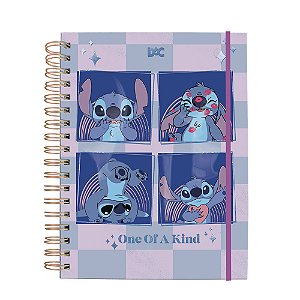 Caderno Smart Colegial  com 80 folhas reposicionáveis 90g DAC Disney Stitch