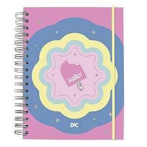 Caderno Smart Colegial DAC Hello com 80 Folhas Respocionávei 90g