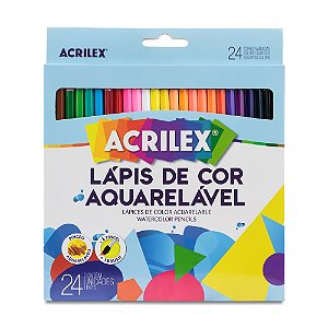 Lápis de Cor 24 Cores Aquarelável + 1 Pincel - Acrilex