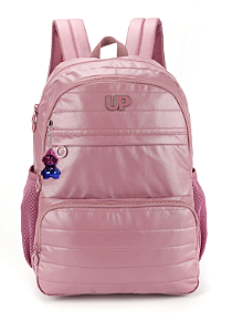 Mochila Laptop Up4You Crinkle Metalizado Rose