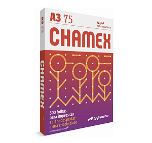 Papel A3 Chamex 75 g/m² 297mm x 420mm Pacote 500 Folhas