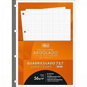 REFIL TILIFLEX QUADRICULADO 7X7 PARA CADERNO ARGOLADO UNIVERSITÁRIO ACADÉMIE 80 FOLHAS