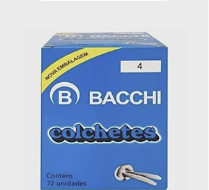 Colchete latonado NR 04 - com 72 unidades - Bacchi