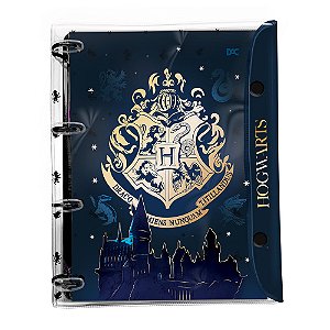 Fichário Universitário em PVC Cristal – com 192 Folhas decoradas – Harry Potter