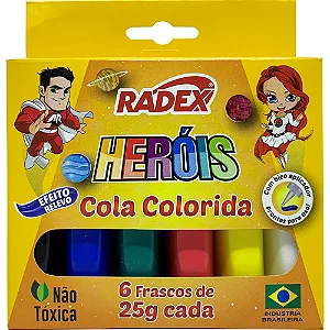 Cola Colorida 6 cores Radex