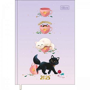 Agenda Costurada Diária Petit 10,5 x 14,8 cm Purrfect Cats 2025