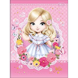 Caderno Brochura Capa Dura Universitário Jolie 80 Folhas