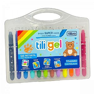 Giz Retrátil Tili Gel 12 cores - Tilibra