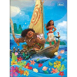 Caderno Brochura Capa Dura Universitário Moana 80 Folhas