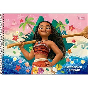 Caderno de Cartografia e Desenho Espiral Capa Dura Moana 80 Folhas