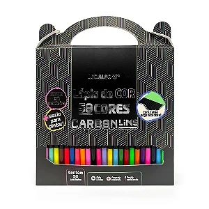 LÁPIS DE COR CARBON LINE 50 CORES REDONDO LEO&LEO