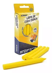 Lápis Estaca  C/12 Amarelo - Acrilex