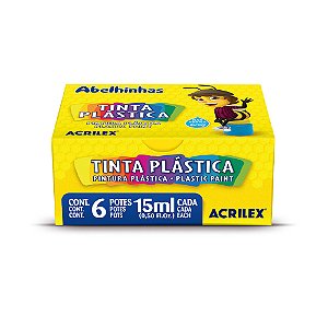 Tinta Plastica 6 cores Acrilex