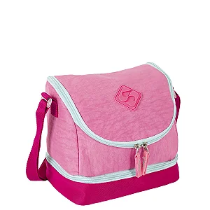 Lancheira 2 Compartimentos Sestini Lunch Crinkle 3 Double Rosa - Pink