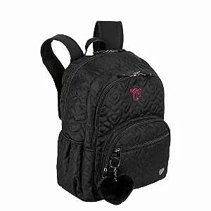 Mochila Grande 2 Compartimentos Capricho Crush - Preto