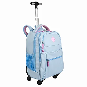 Mochila Carrinho com 4 Rodas Sestini Rolling Hydroblock Sky 360° - Azul