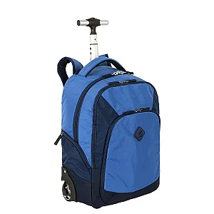 Mochila Carrinho 2 Compartimentos Sestini Rolling 2 Double - Azul