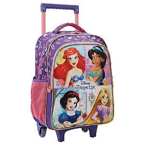 Mochilete Escolar 16' Princesa Disney Glitter