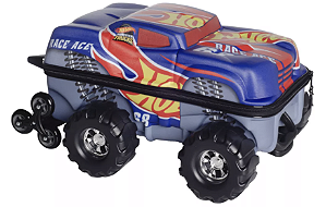 Mala Infantil Hotwheels Race Monster Trucks Maxtoy Diplomata com Rodinha Tripla